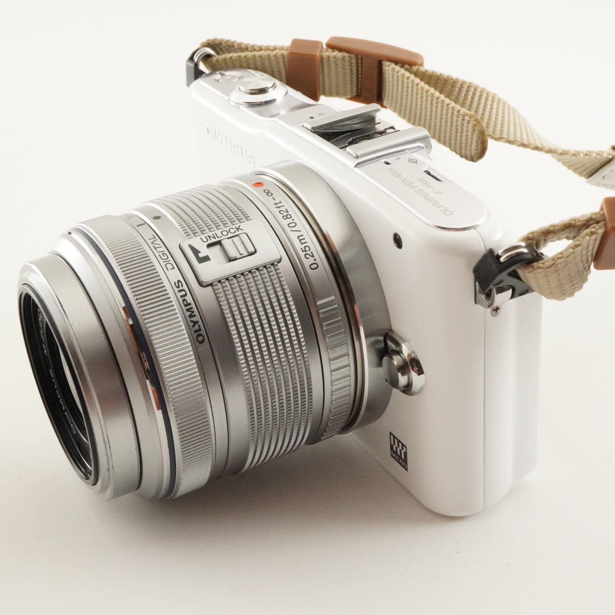 1,897 Shots/ OLYMPUS PEN Mini E-PM1 White 14-42mm +4 GB SDCard from Japan #12749