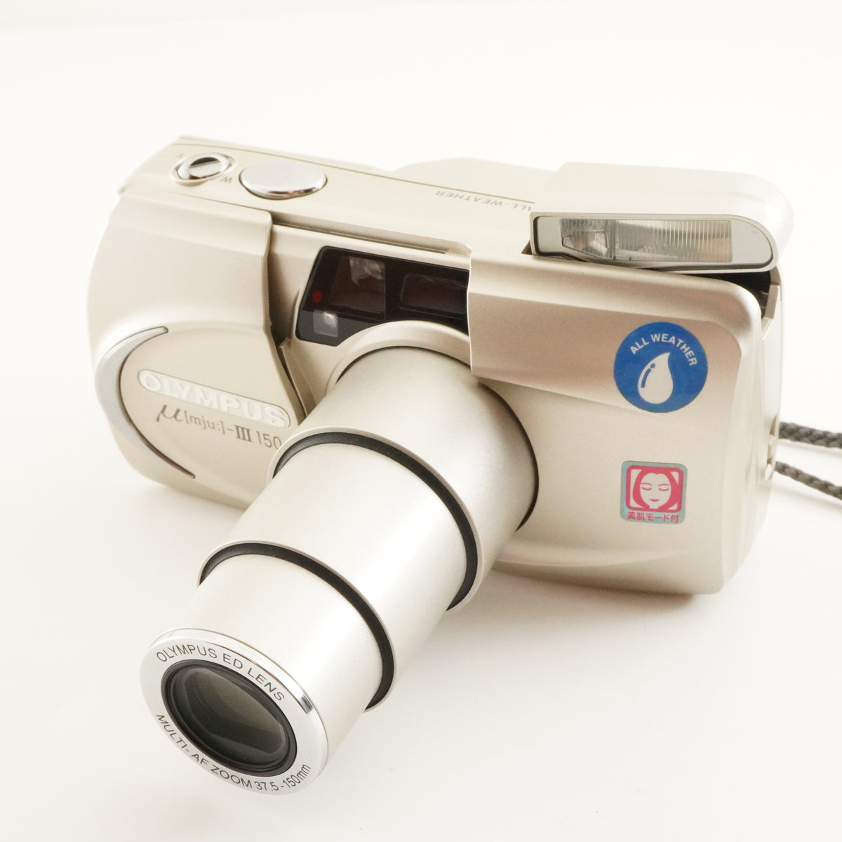 OLYMPUS mju III 150 + Case + RC-200 Point & Shoot Film Camera from Japan #12777