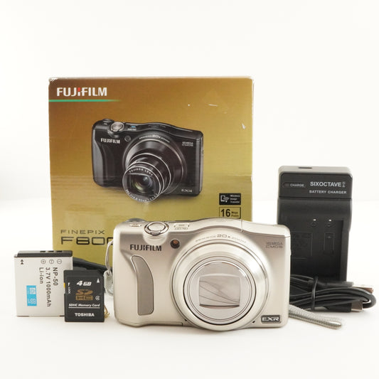 FUJIFILM FINEPIX F800 Gold In Box + 4GB SDHCCard from Japan #12791
