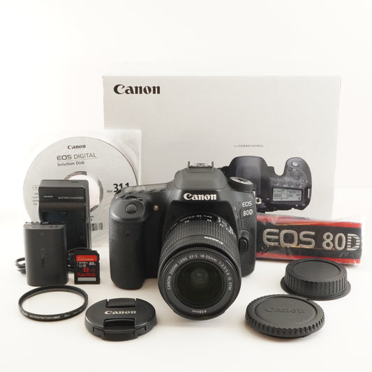 8,568 Shots/ Canon EOS 80D In Box +18-55mm IS STM +32GB SDCard from Japan #12951