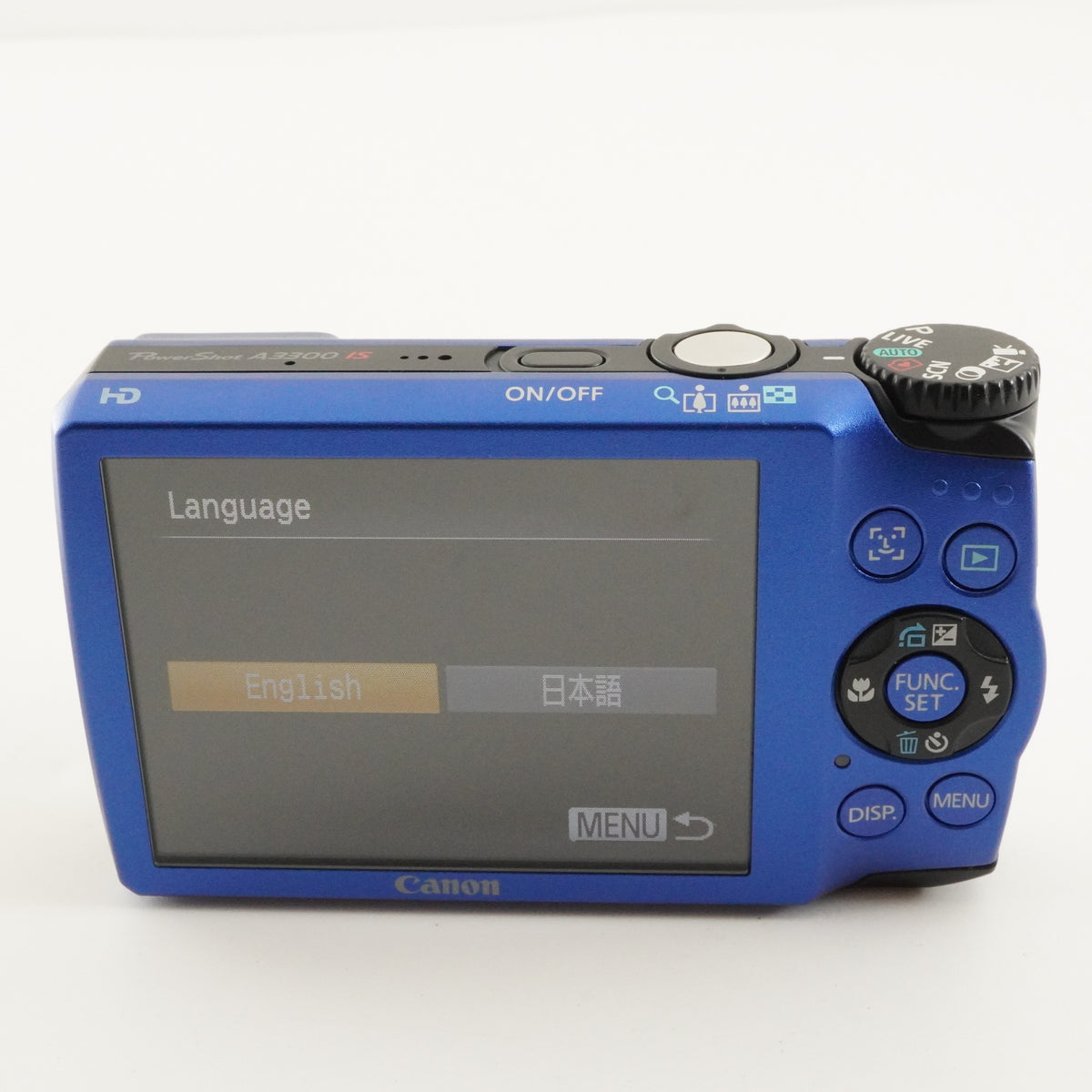 Canon PowerShot A3300 IS Blue + 4GB SDHC Card Digital Camera from Japan #13154