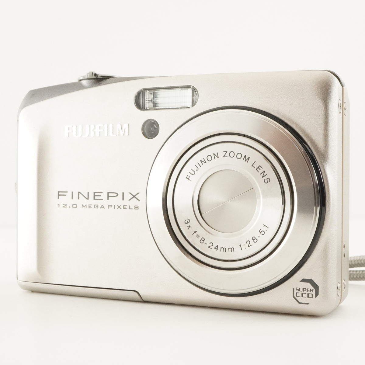 FUJIFILM FINEPIX F60fd Silver + 4GB SDHC Card Digital Camera from Japan #13181