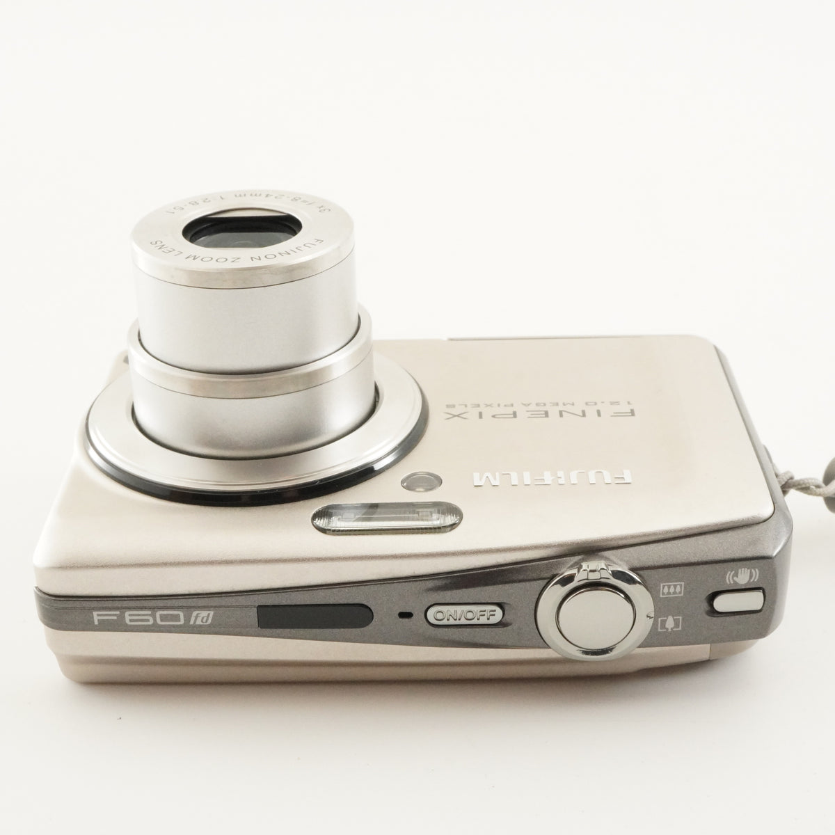 FUJIFILM FINEPIX F60fd Silver + 4GB SDHC Card Digital Camera from Japan #13181