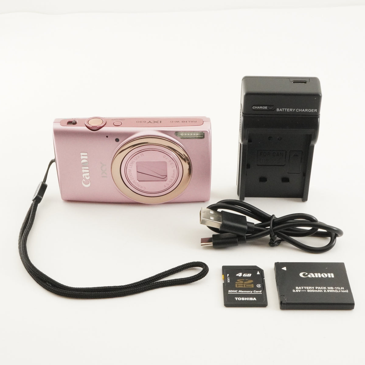 Canon IXY 630 Pink + 4GB SDHC Card Compact Digital Camera from Japan #13257