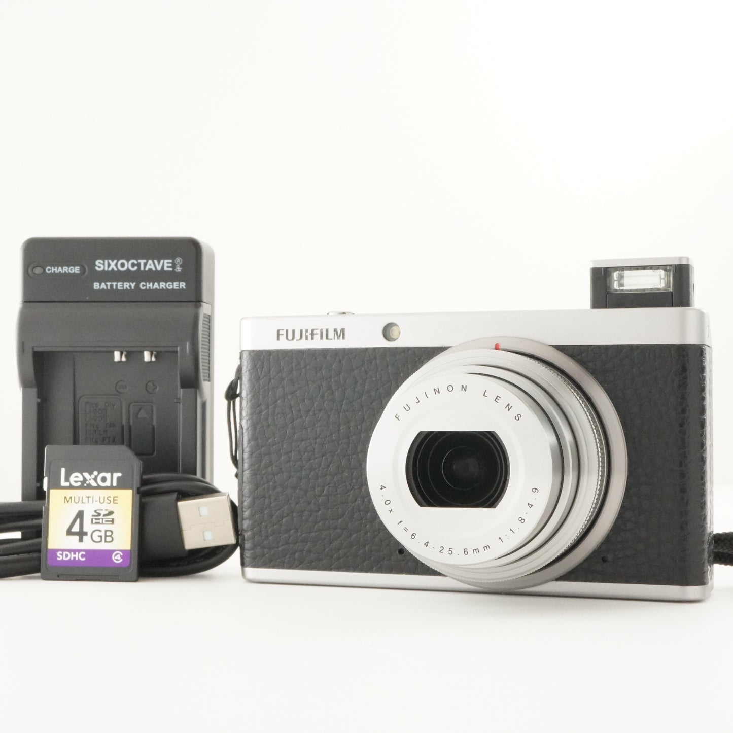 FUJIFILM XF1 Black With 4GB SDHC Card Digital Camera from Japan #7196