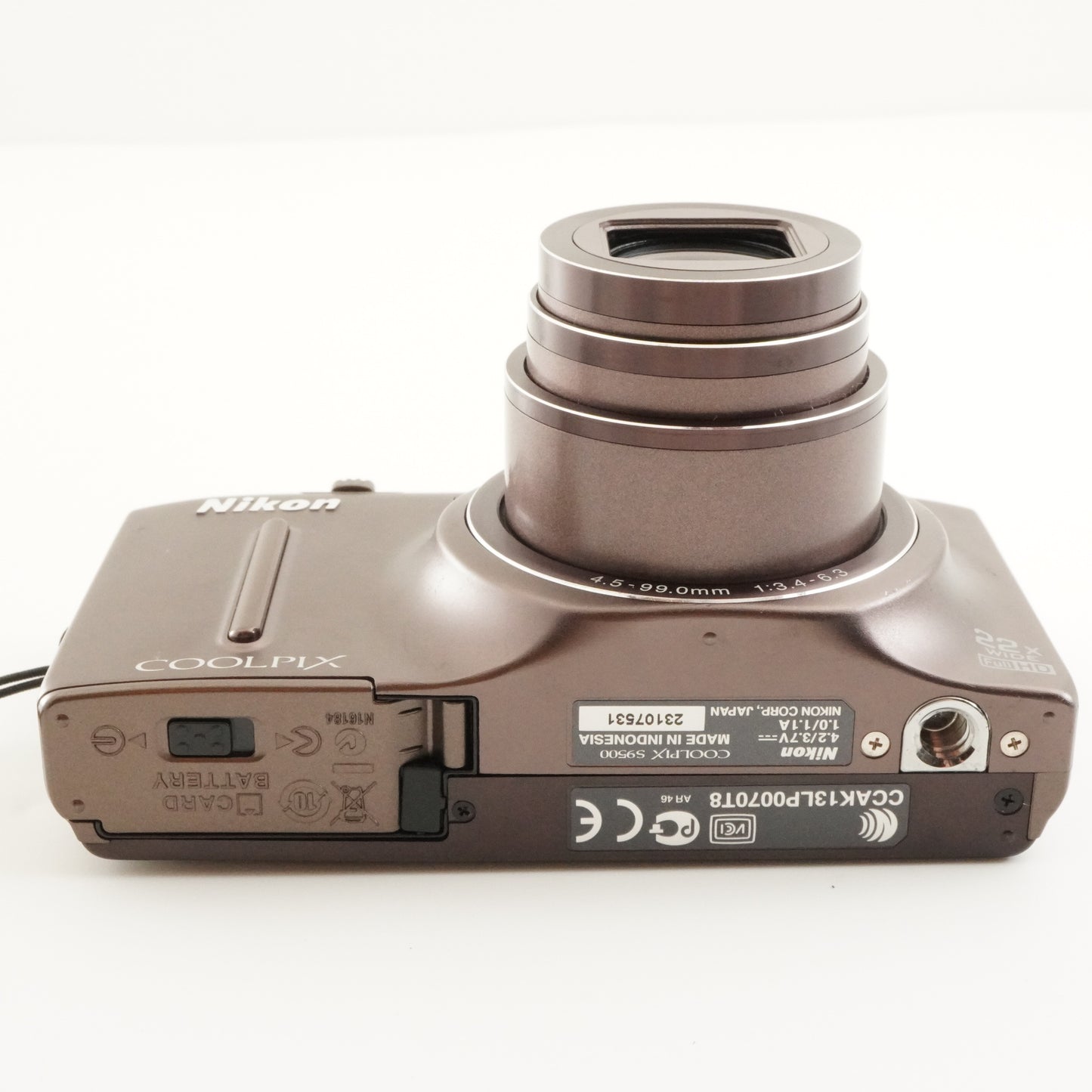 Nikon COOLPIX S9500 Brown With 4GB SDHC Card Digital Camera from Japan #7306