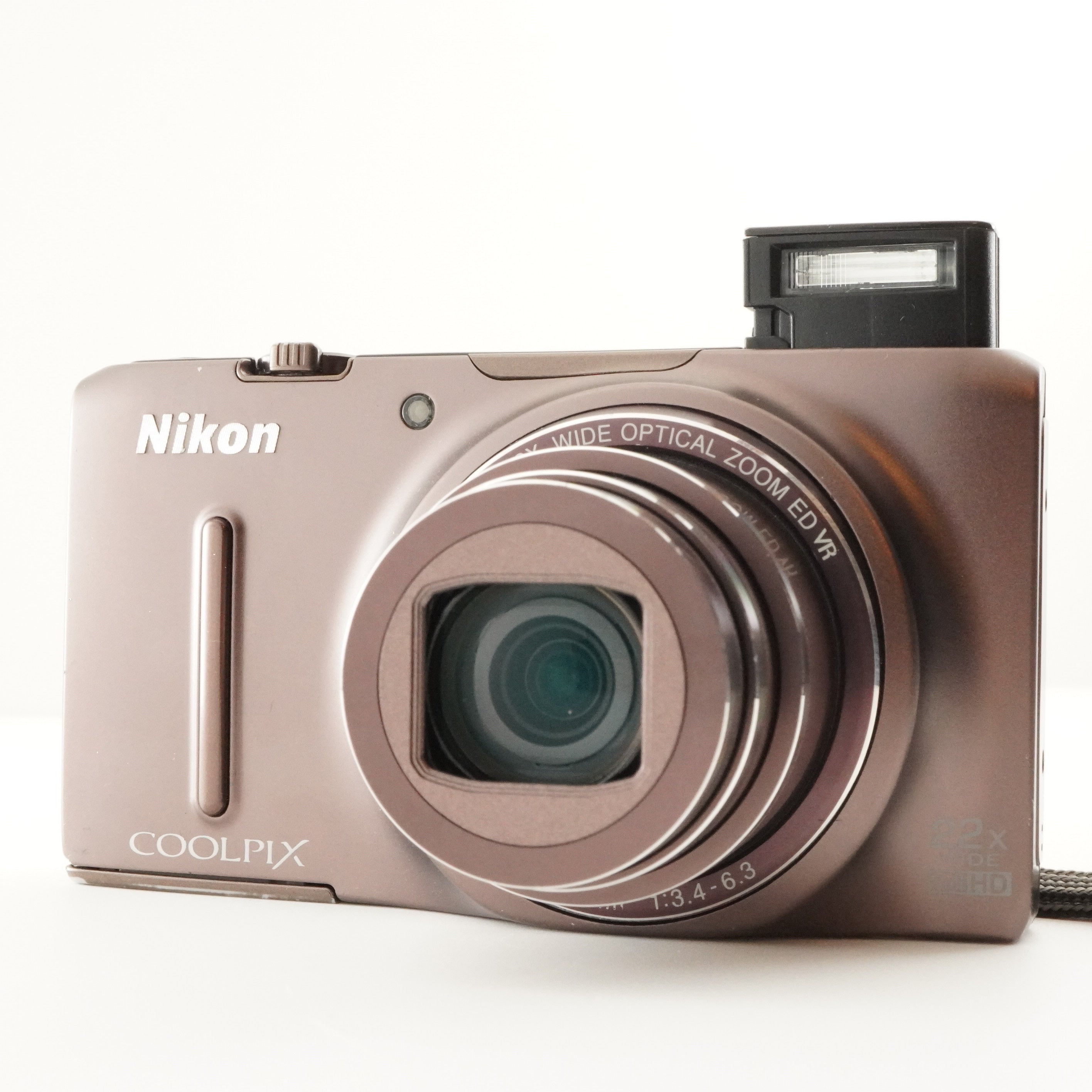 Nikon COOLPIX S9500 Brown With 4GB SDHC Card Digital Camera from