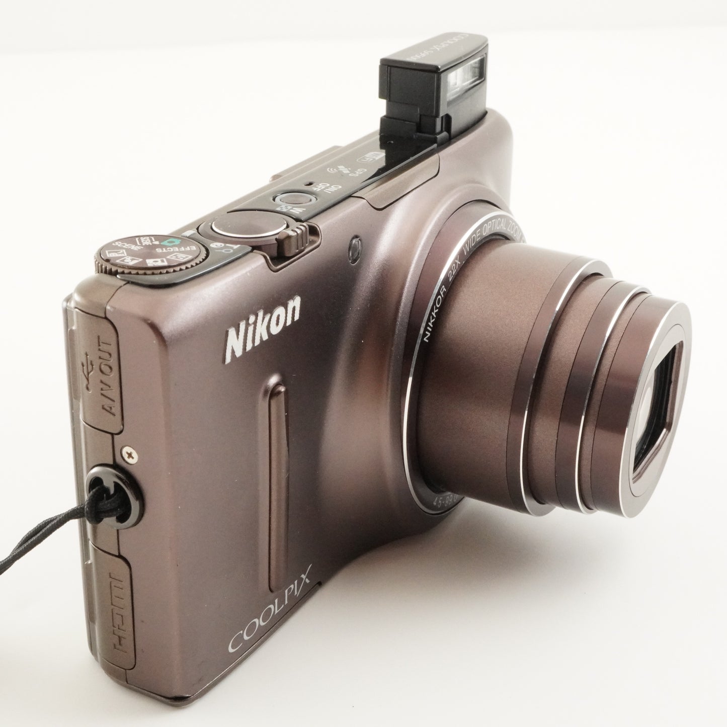 Nikon COOLPIX S9500 Brown With 4GB SDHC Card Digital Camera from Japan #7391