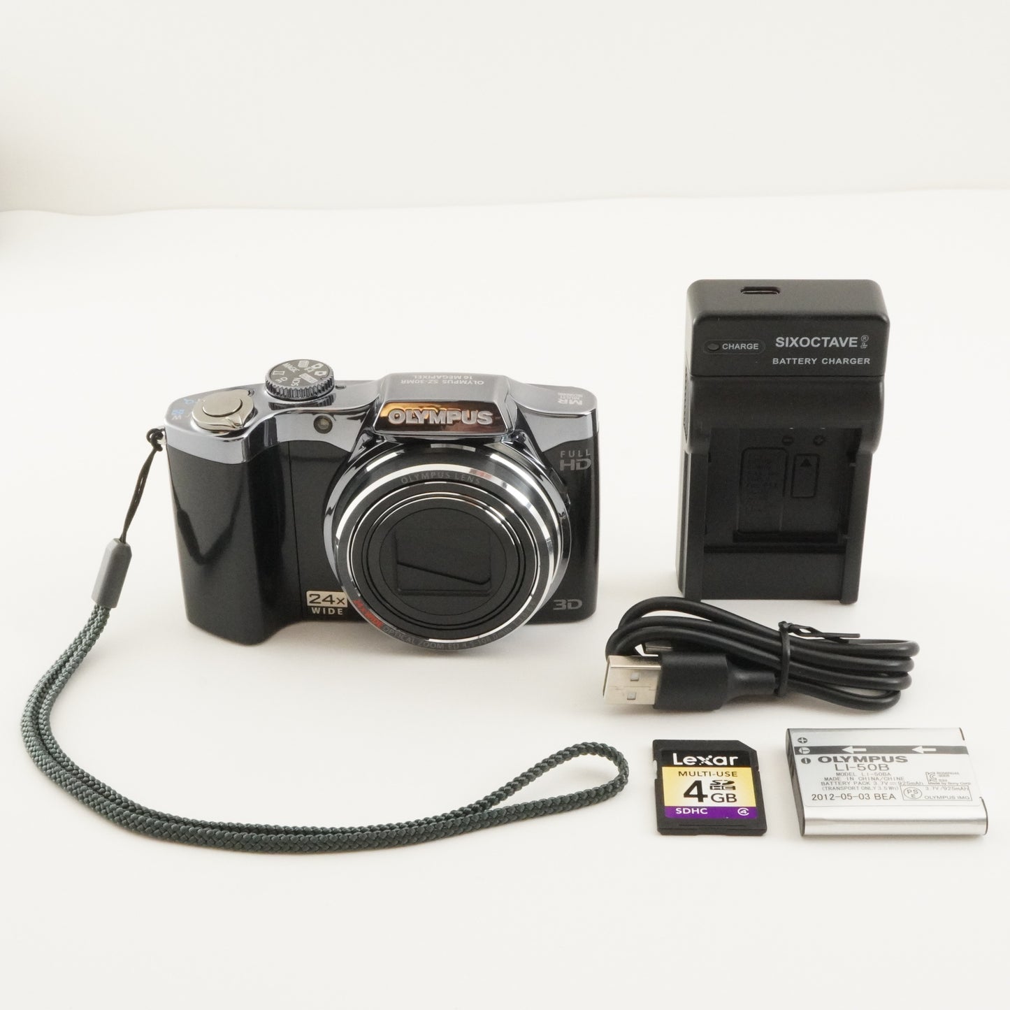 OLYMPUS SZ-30MR Black With 4GB SDHC Card Digital Camera from Japan #7506