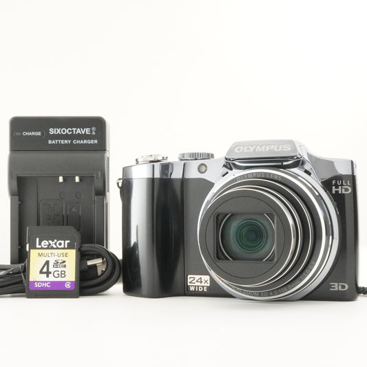 OLYMPUS SZ-30MR Black With 4GB SDHC Card Digital Camera from Japan #7506