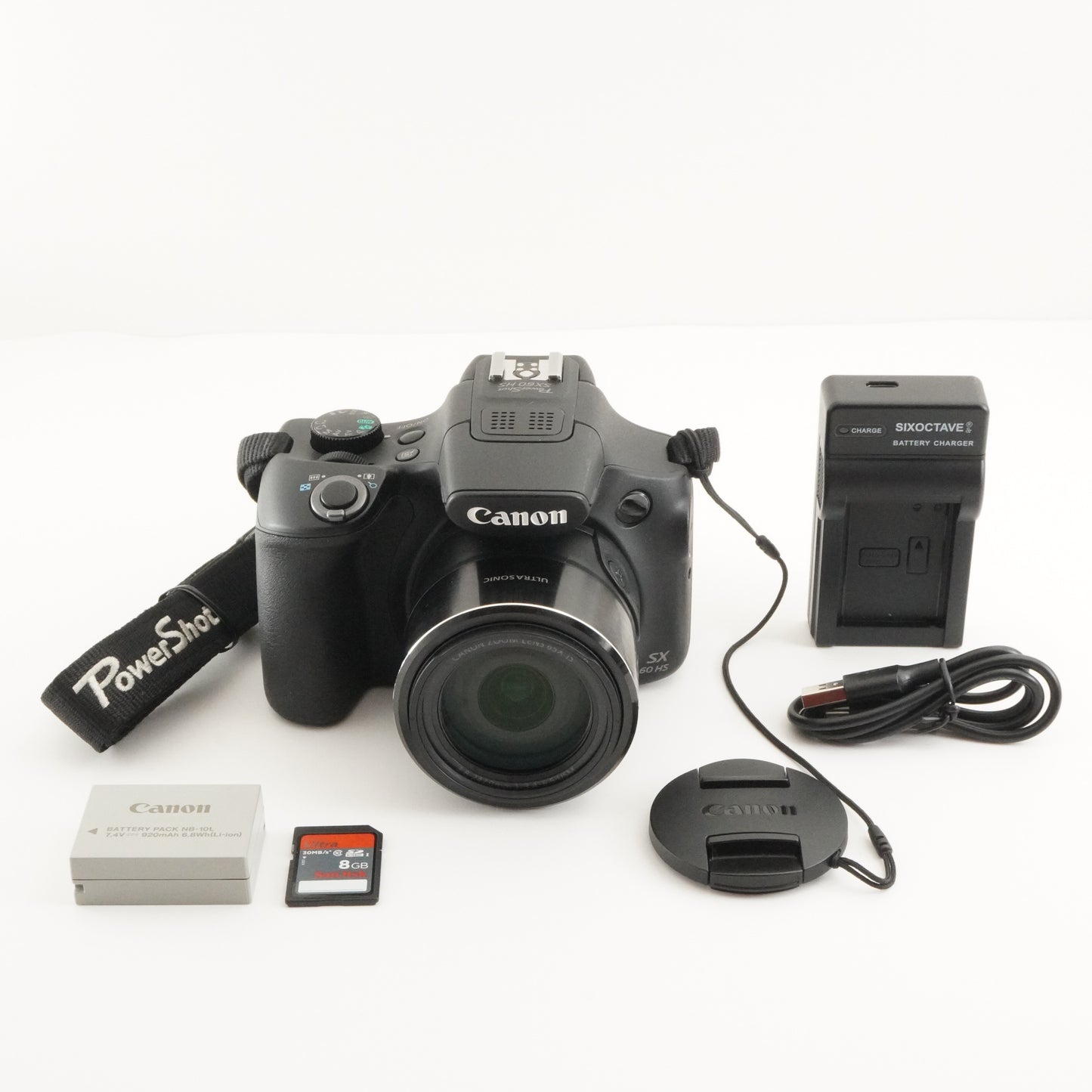 Canon PowerShot SX60 HS With 8GB SDHC Card Digital Camera from Japan #7673