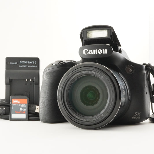 Canon PowerShot SX60 HS With 8GB SDHC Card Digital Camera from Japan #7673
