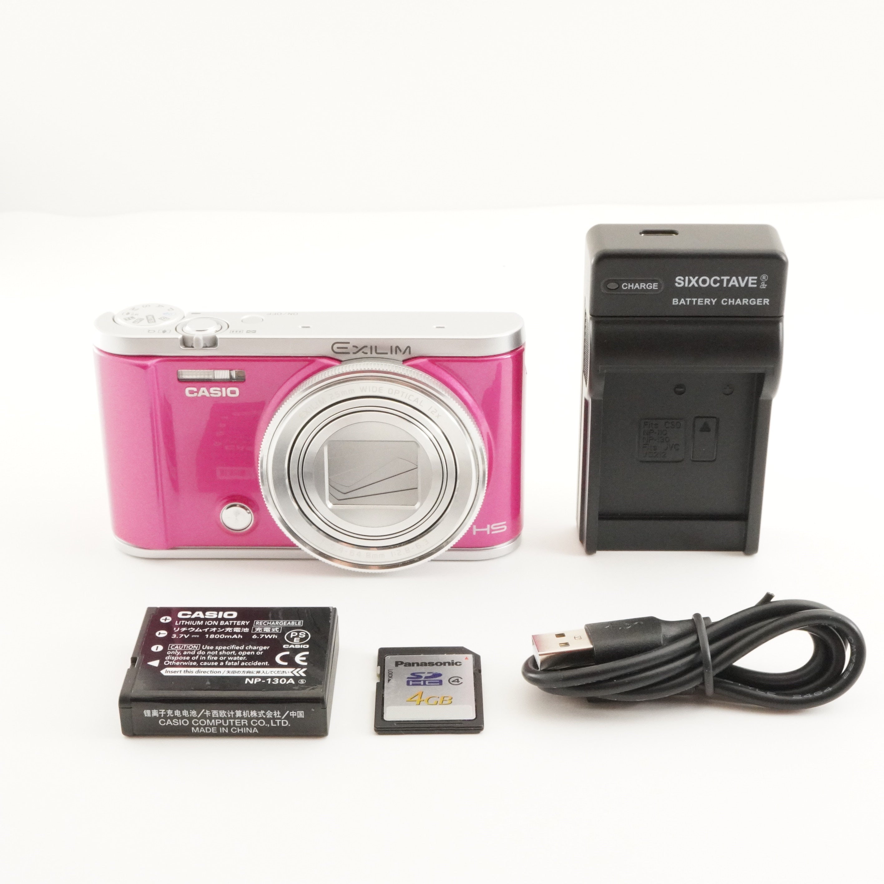 CASIO EXILIM EX-ZR3200 Pink With 4GB SDHC Card Digital Camera from