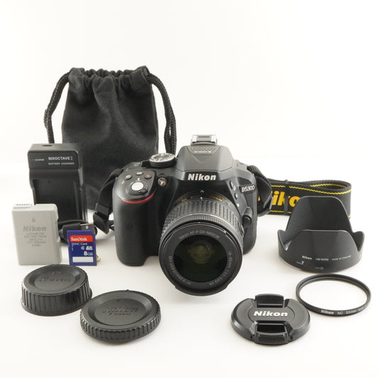 [1,103 Shots] Nikon D5300 + AF-P 18-55mm + 8GB SDHC Card from Japan #7696