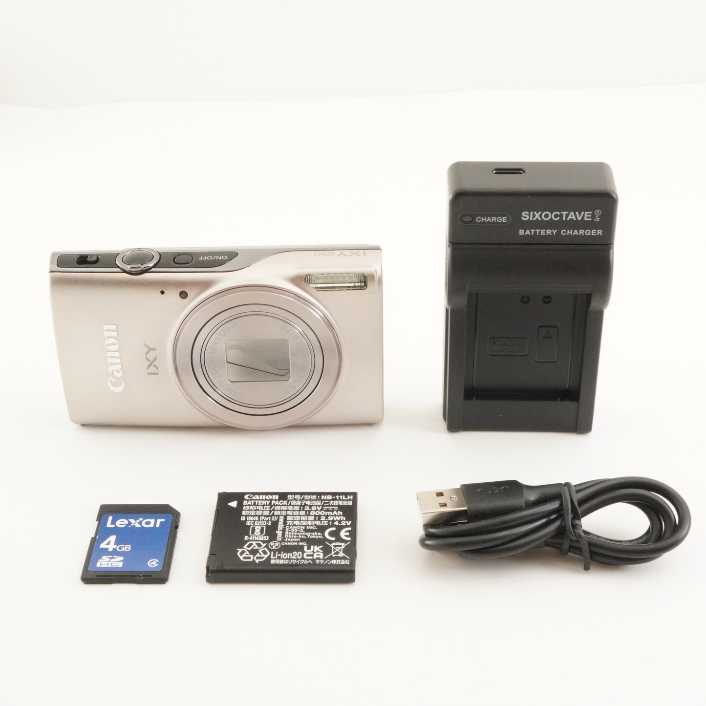 Canon IXY 650 Silver With 4GB SDHC Card Digital Camera from Japan #7735