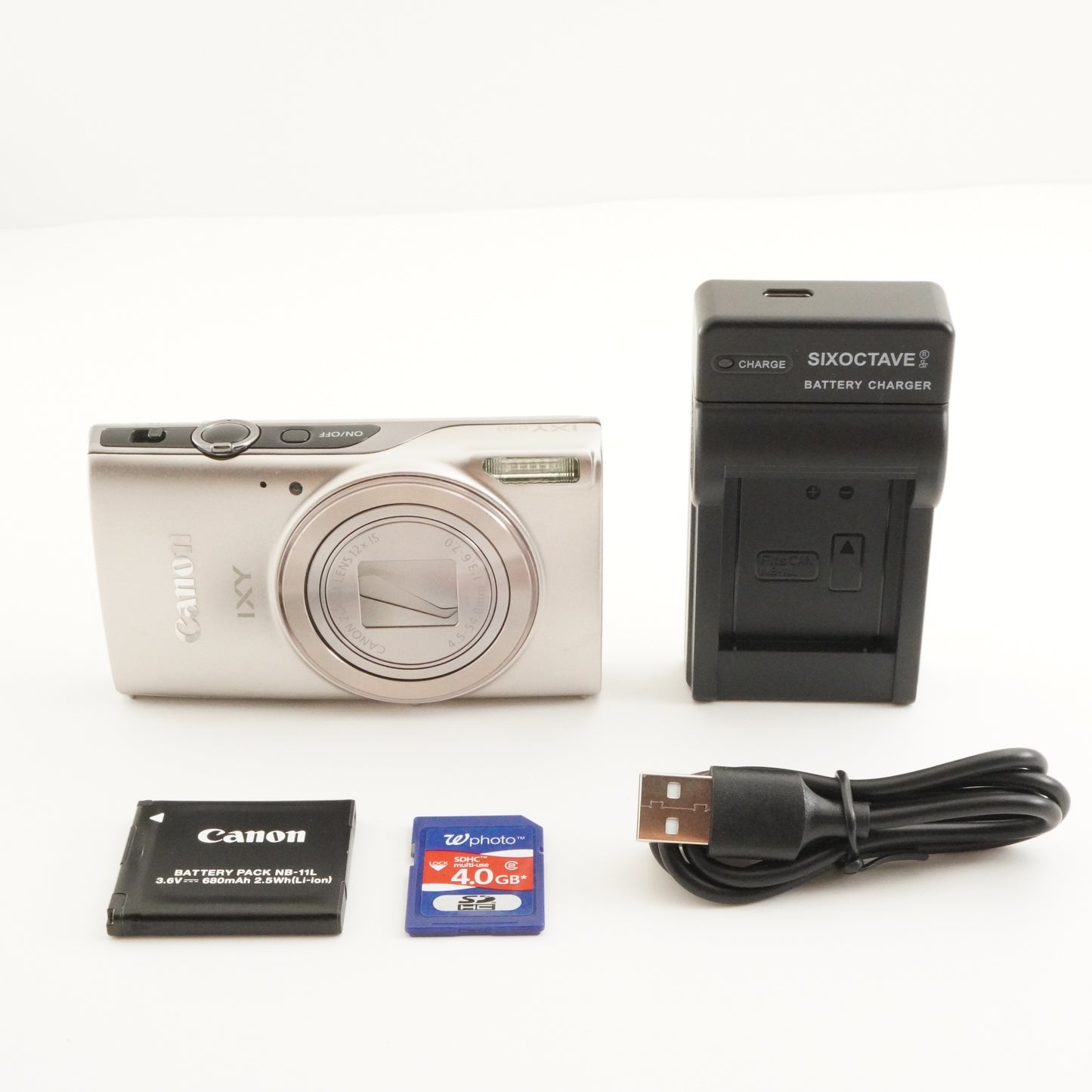 Canon IXY 650 Silver With 4GB SDHC Card Digital Camera from Japan #7736