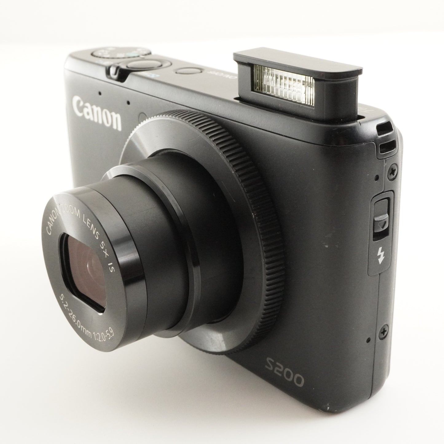 Canon PowerShot S200 Black With 4GB SDHC Card Digital Camera from Japan #7864