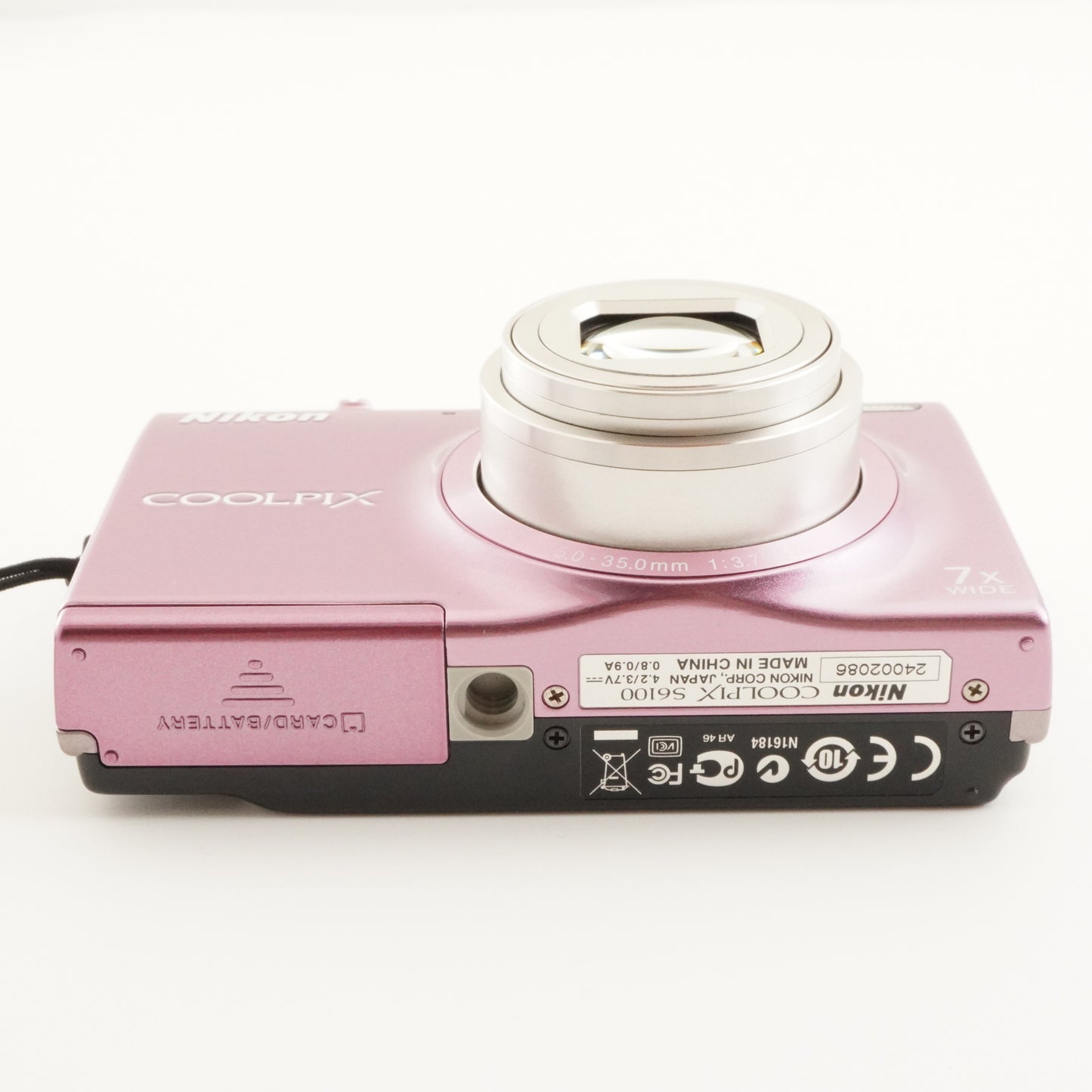 Nikon COOLPIX S6100 Pink With 4GB SDHC Card Digital Camera from Japan #7882