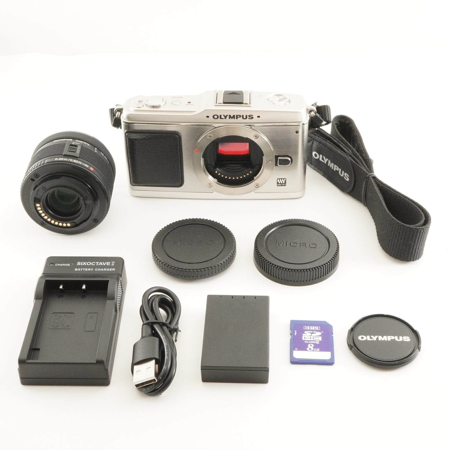 [929 Shots] Olympus PEN E-P1 Silver + M.Zuiko 14-42mm + 8GB SD from Japan #7932