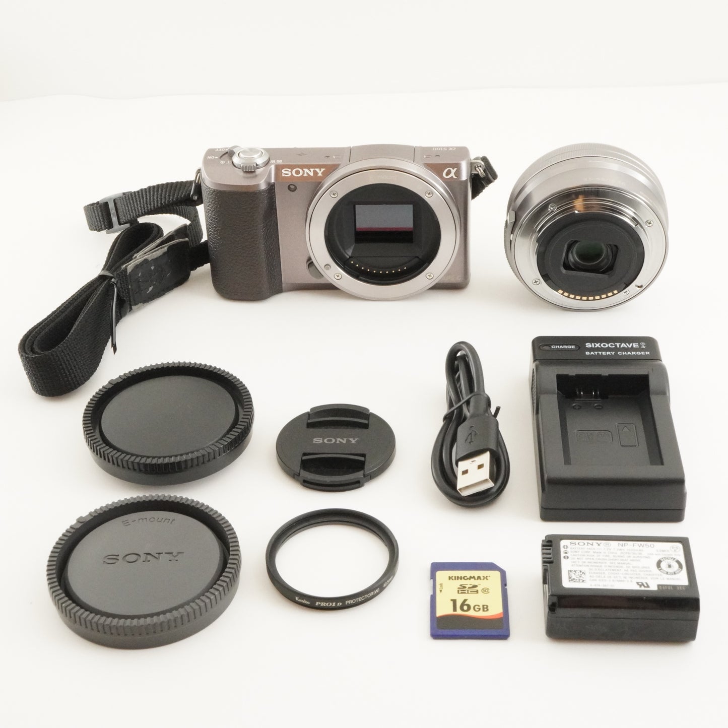 [936 Shots] SONY alpha 5100 ILCE-5100 Silver + 16-50 + 16GB SD from Japan #8029
