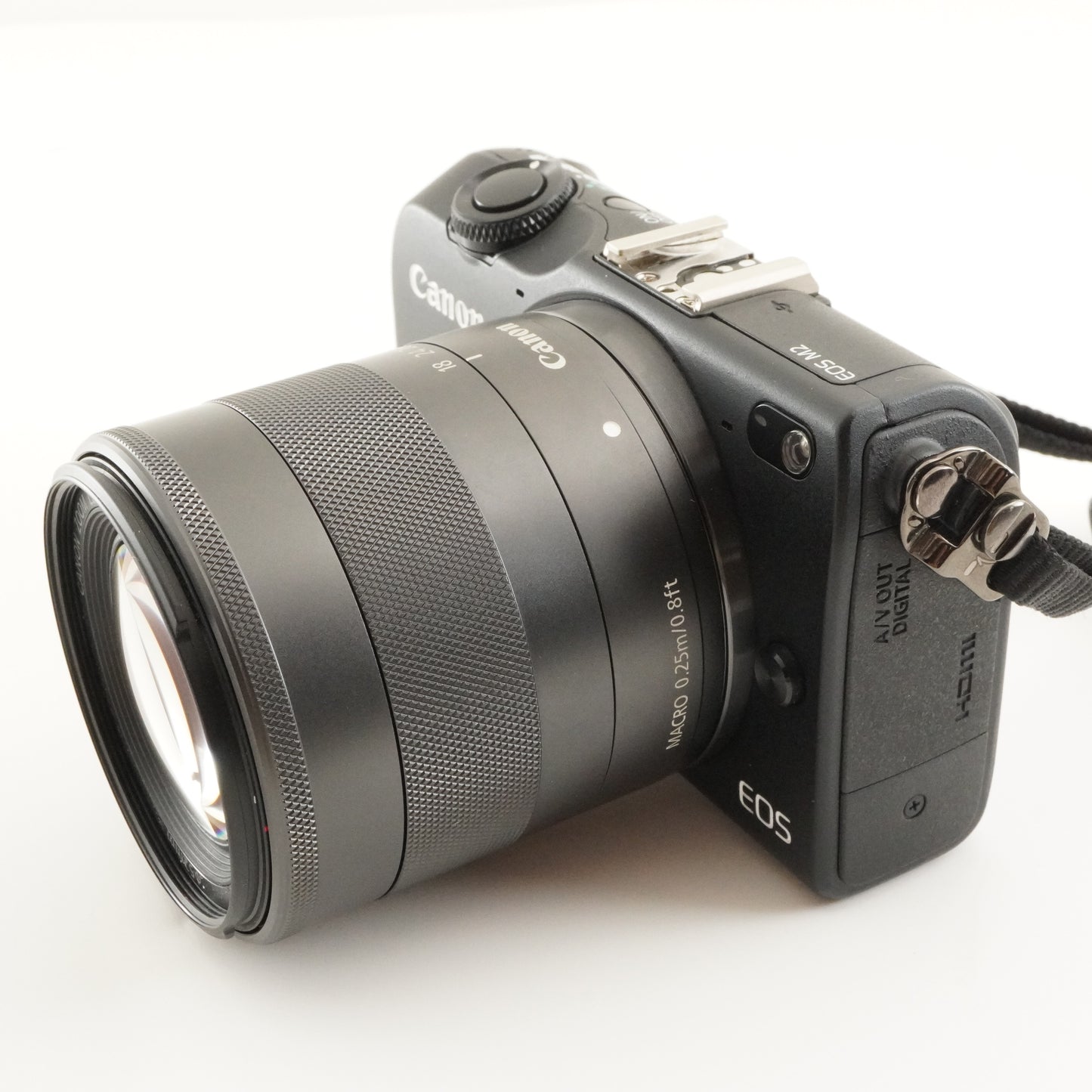 Canon EOS M2 + EF-M 18-55mm IS STM Black With 8GB SDHC Card from Japan #8115