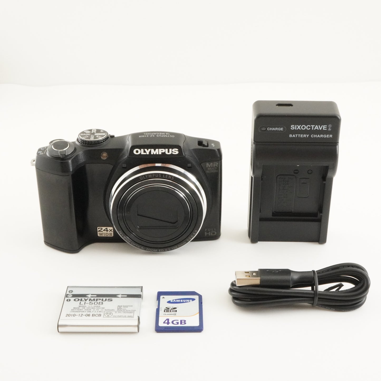 OLYMPUS SZ-31MR Black With 4GB SDHC Card Digital Camera from Japan #8132