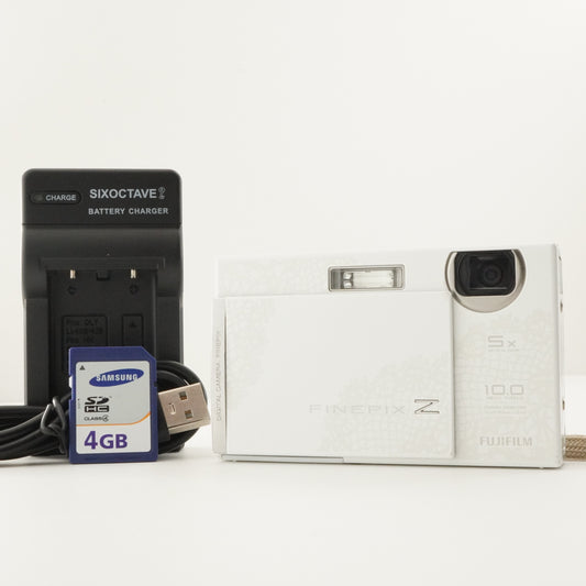 FUJIFILM FINEPIX Z250fd White With 4GB SDHC Card Digital Camera from Japan #8136