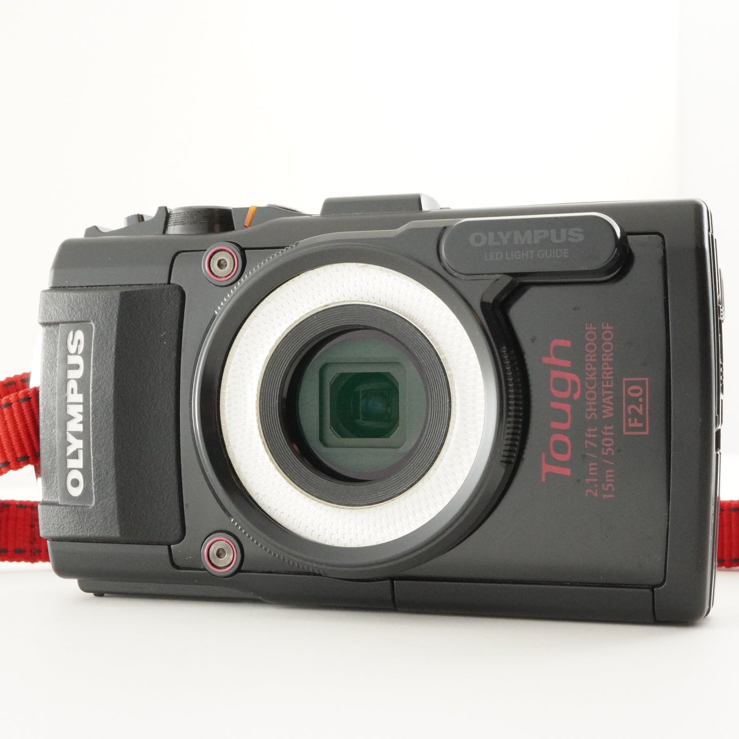 OLYMPUS STYLUS TG-4 Black + LED LIGHT GUIDE + 4GB SDHC Card from Japan #8153