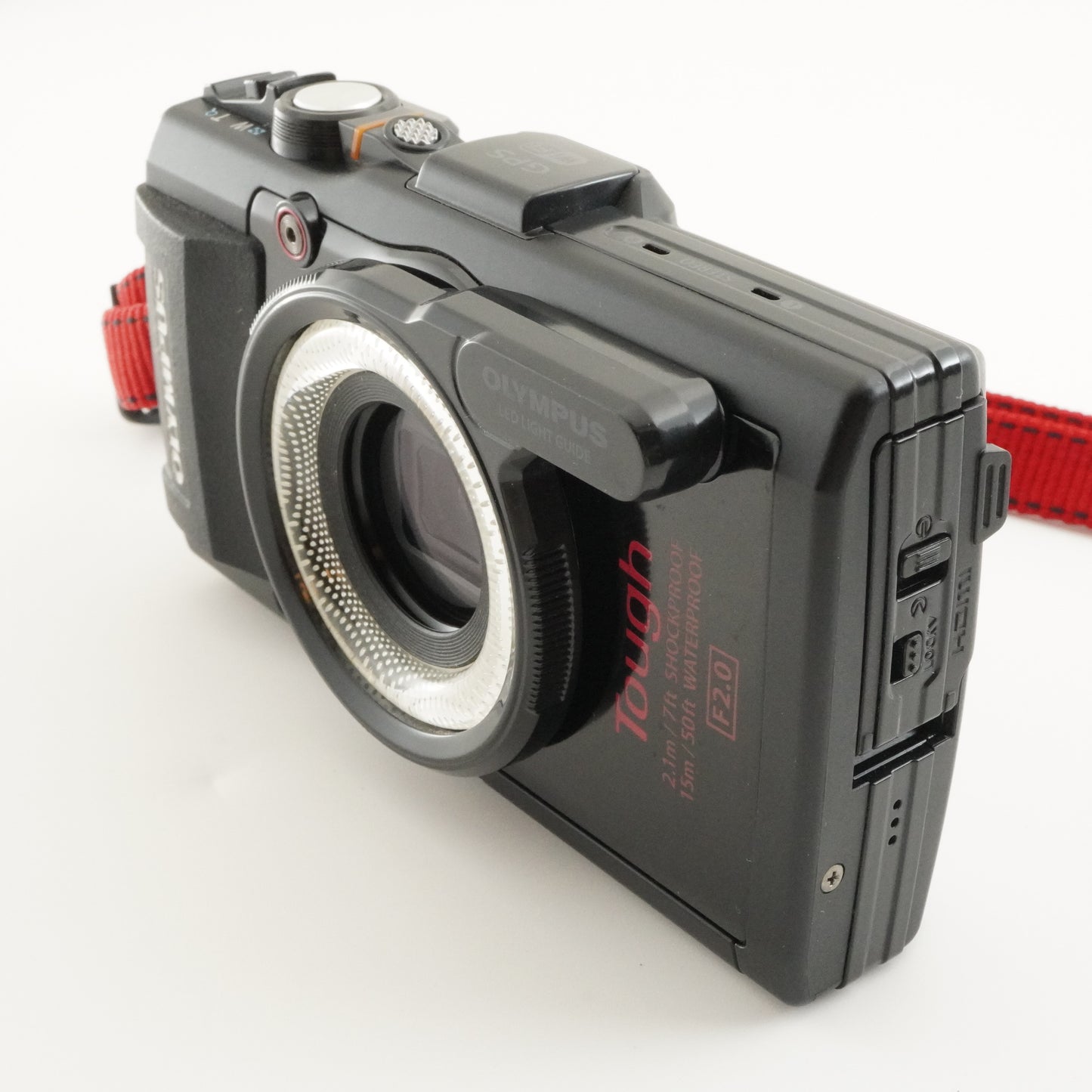 OLYMPUS STYLUS TG-4 Black + LED LIGHT GUIDE + 4GB SDHC Card from Japan #8153