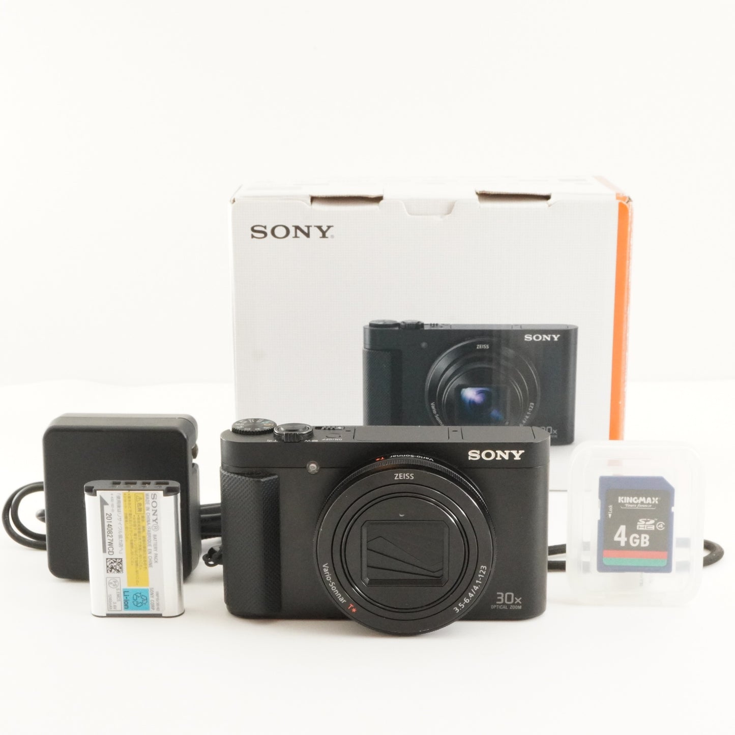 SONY Cyber-shot DSC-HX90V Black In Box With 4GB SDHC Card from Japan #8158
