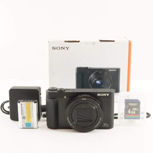 SONY Cyber-shot DSC-HX90V Black In Box With 4GB SDHC Card from Japan #8158