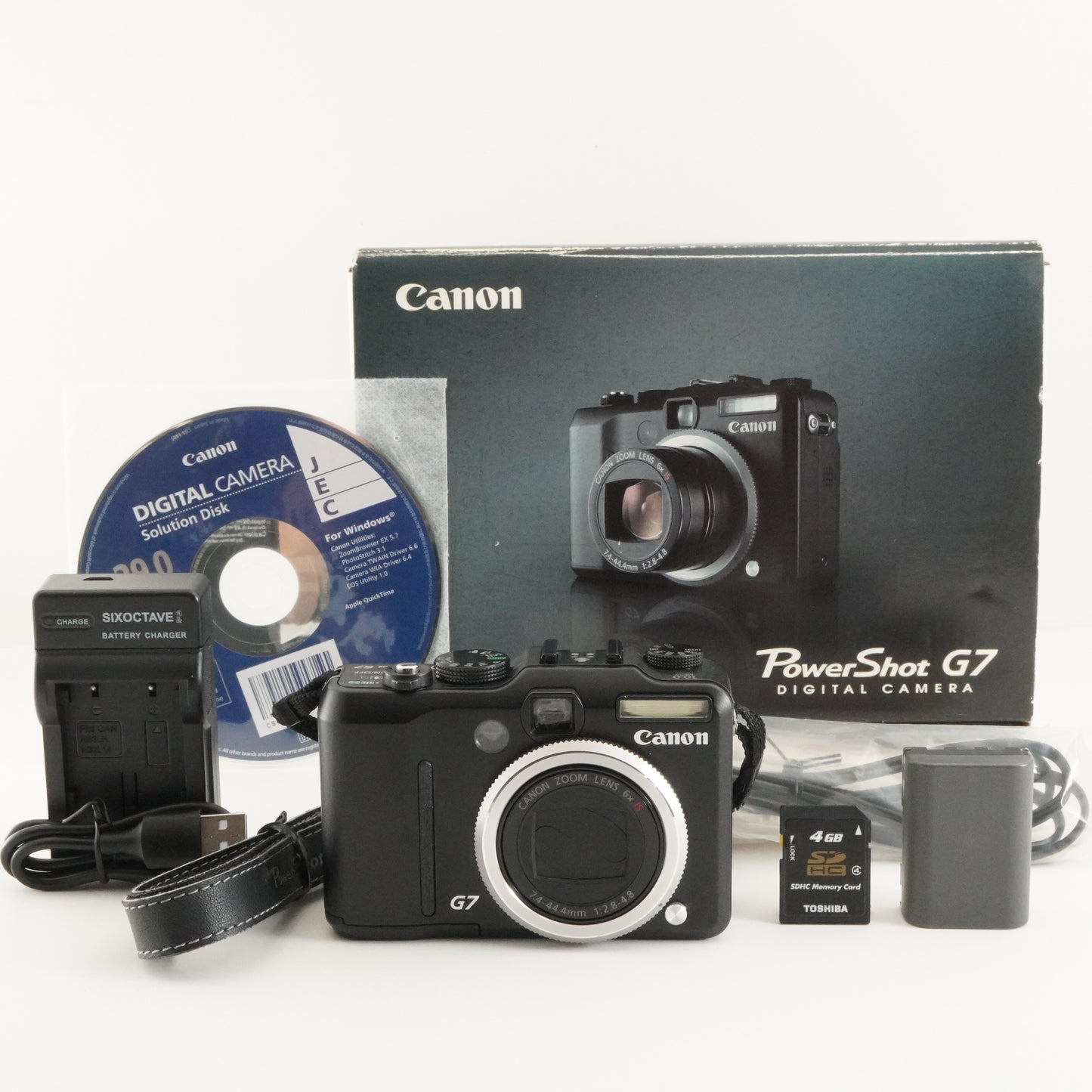 Canon PowerShot G7 In Box With 4GB SDHC Card Digital Camera from Japan #8163
