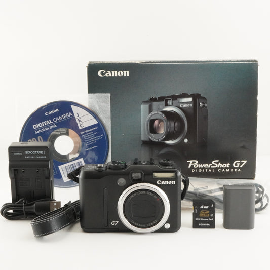 Canon PowerShot G7 In Box With 4GB SDHC Card Digital Camera from Japan #8163