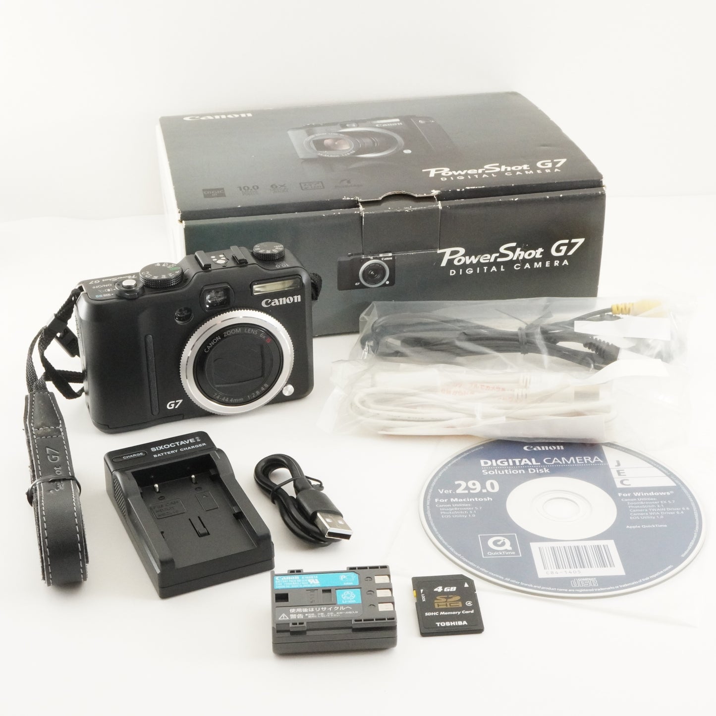 Canon PowerShot G7 In Box With 4GB SDHC Card Digital Camera from Japan #8163