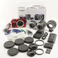 Canon EOS M Red + EF-M 22mm +18-55 +Accessories +8GB SD In Box from Japan #8170