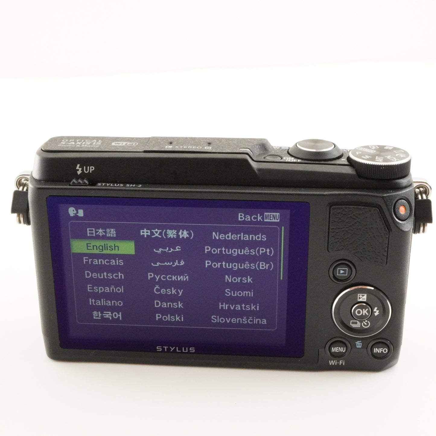 OLYMPUS STYLUS SH-2 Black In Box + 8GB SDHC Card Digital Camera from Japan #8177