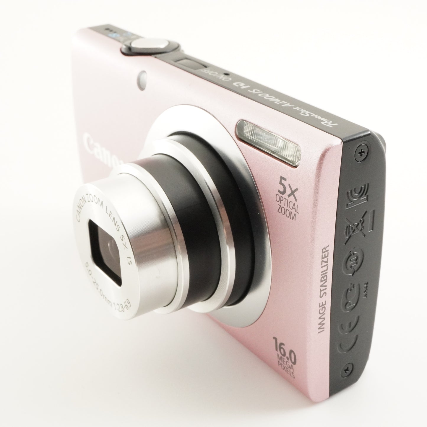 Canon PowerShot A2400 IS Pink With 4GB SDHC Card Digital Camera from Japan #8183