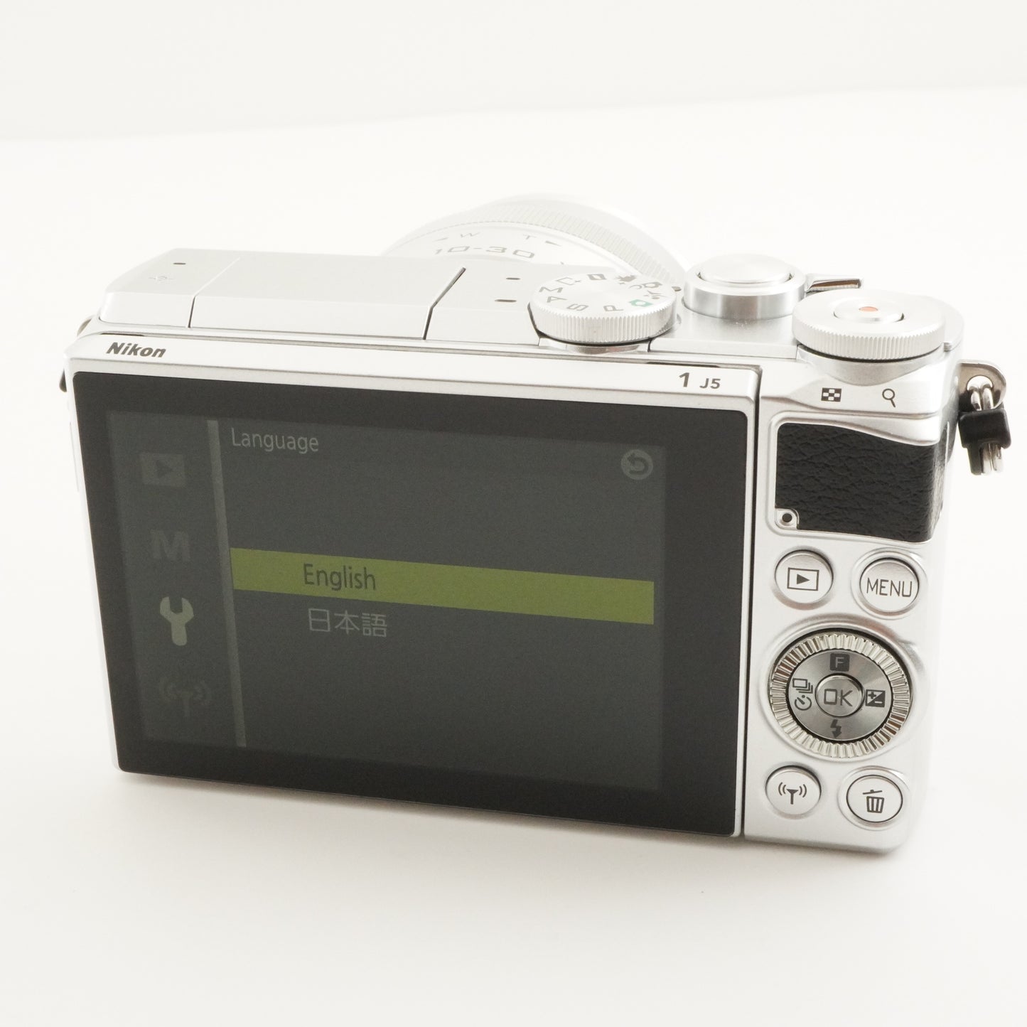 [501 Shots] Nikon 1 J5 Silver +10-30 +18.5mm In Box +8GBmicroSD from Japan #8297