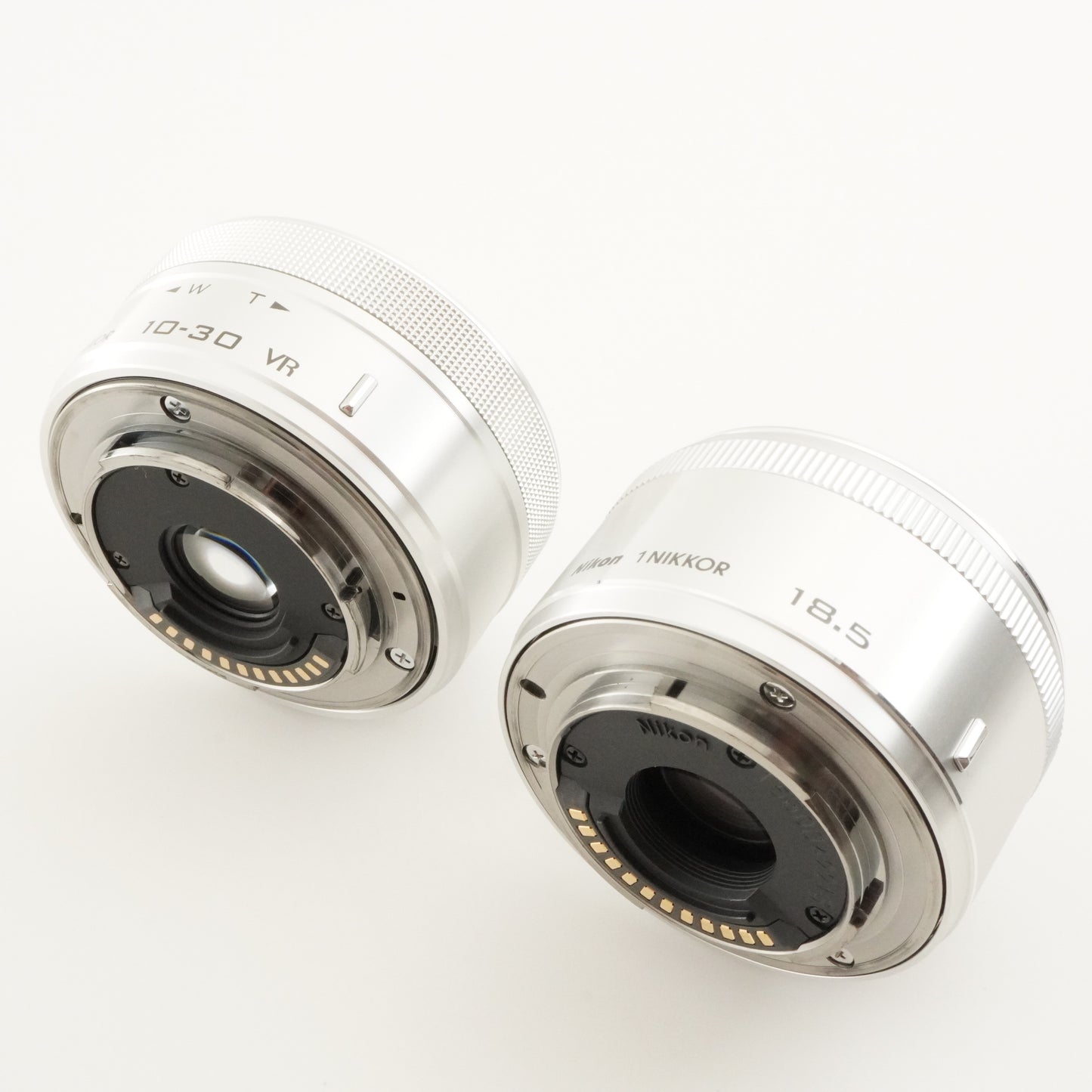 [501 Shots] Nikon 1 J5 Silver +10-30 +18.5mm In Box +8GBmicroSD from Japan #8297