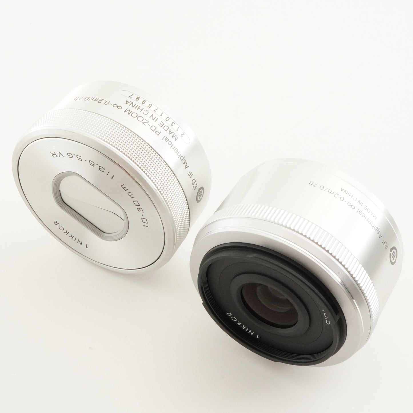 [501 Shots] Nikon 1 J5 Silver +10-30 +18.5mm In Box +8GBmicroSD from Japan #8297