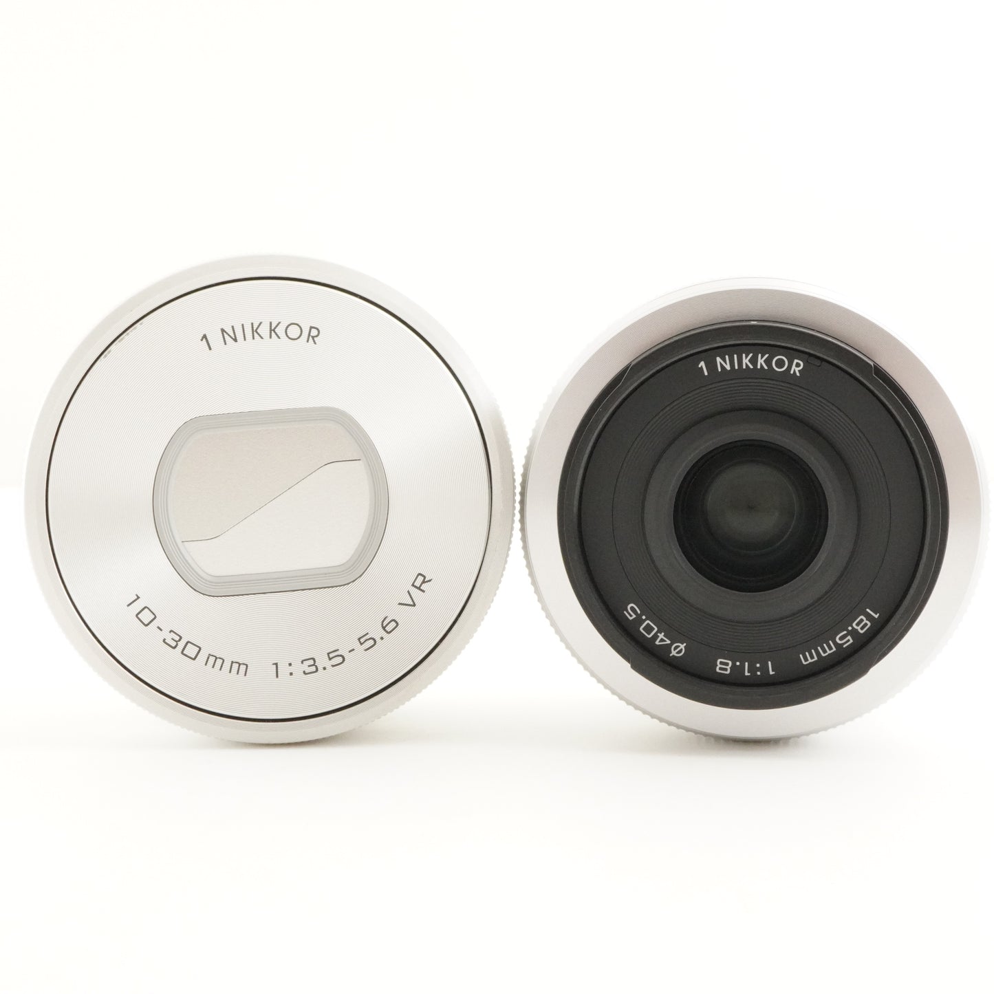 [501 Shots] Nikon 1 J5 Silver +10-30 +18.5mm In Box +8GBmicroSD from Japan #8297