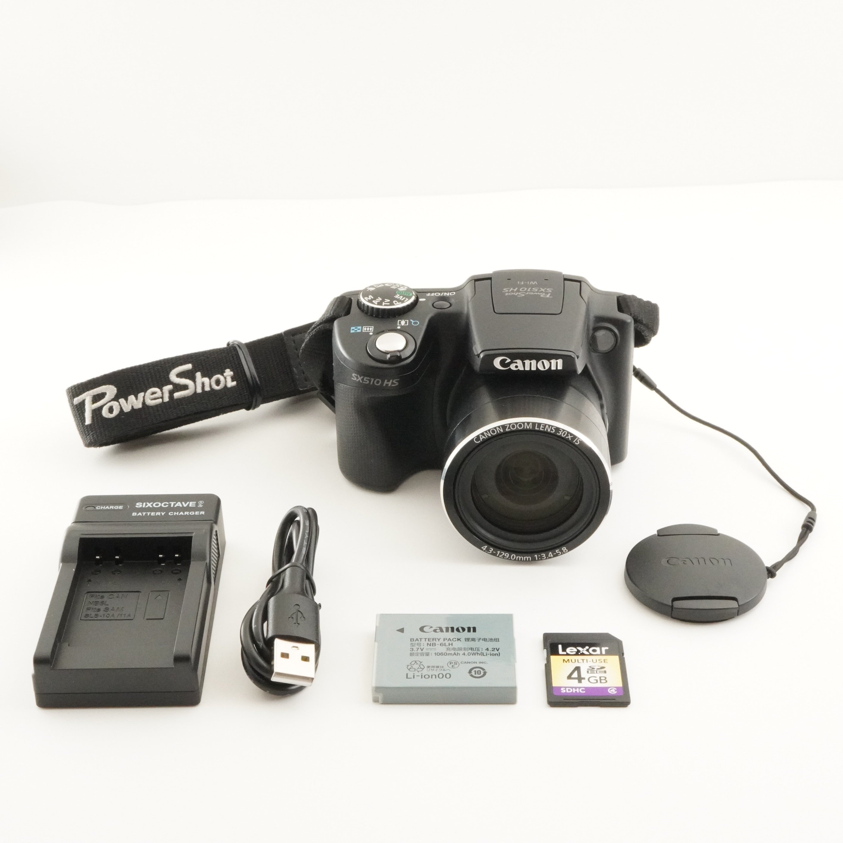 Canon PowerShot SX510 HS Black With 4GB SDHCCard Digital Camera