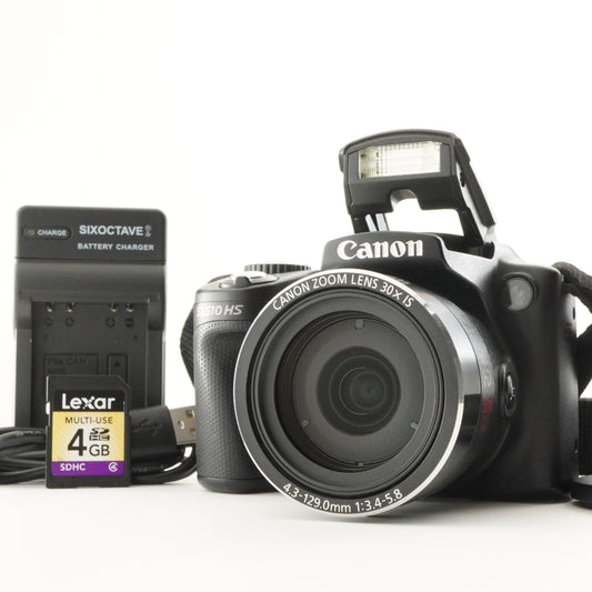 Canon PowerShot SX510 HS Black With 4GB SDHCCard Digital Camera from Japan #8359