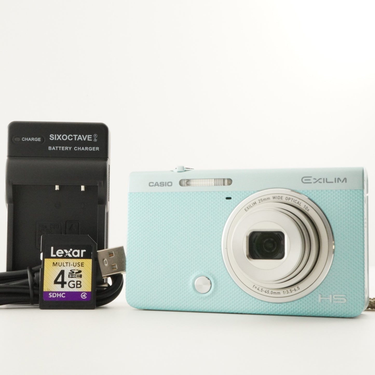 CASIO EXILIM EX-ZR60 Green With 4GB SDHC Card Digital Camera from Japan #8360