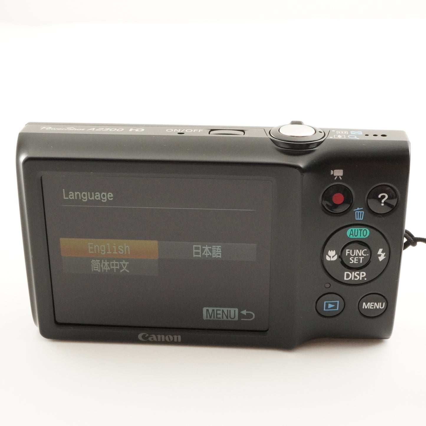 Canon PowerShot A2300 Black With 4GB SDHC Card Digital Camera from Japan #8431