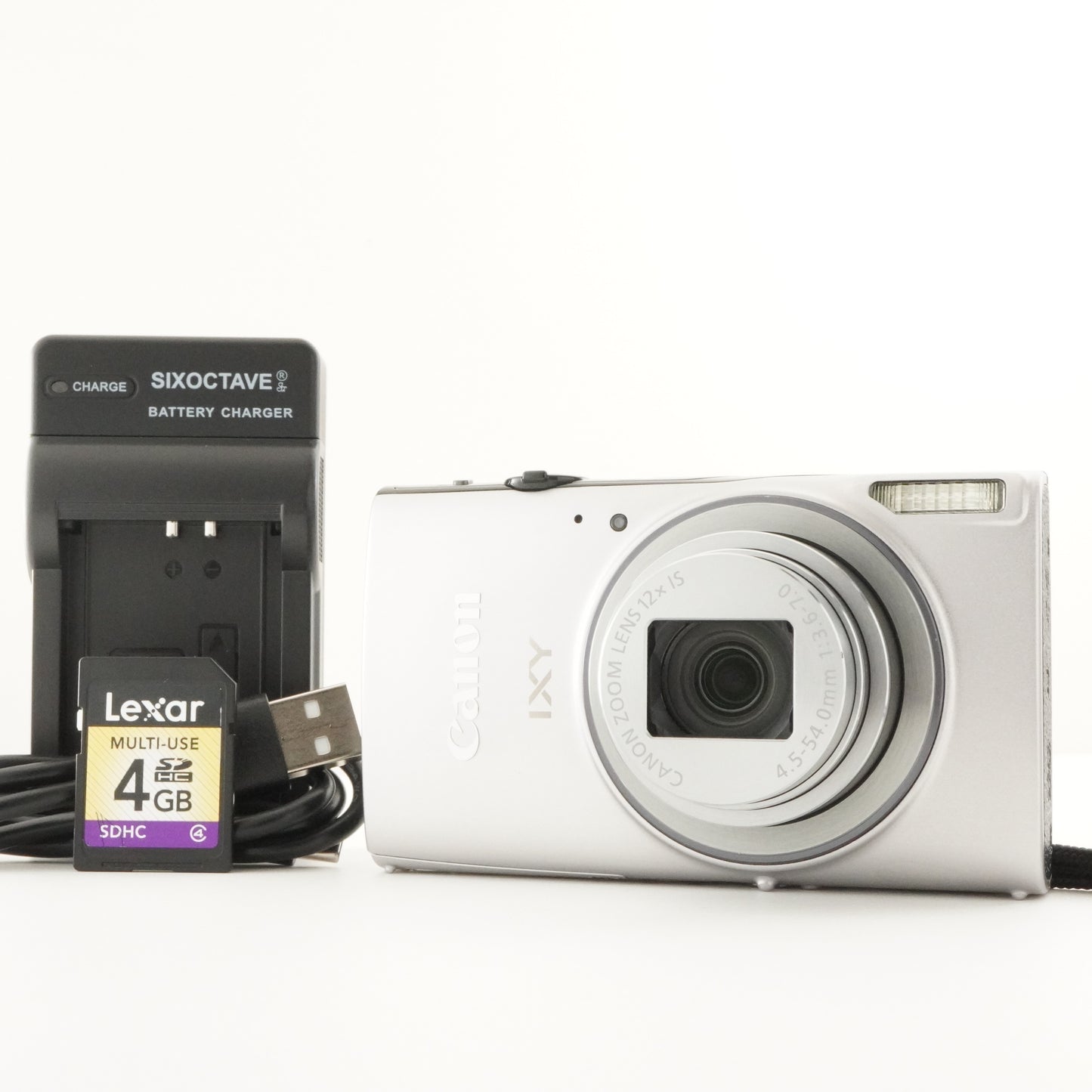 Canon IXY 640 Silver With 4GB SDHC Card Digital Camera from Japan #8433
