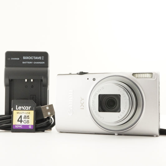 Canon IXY 640 Silver With 4GB SDHC Card Digital Camera from Japan #8433