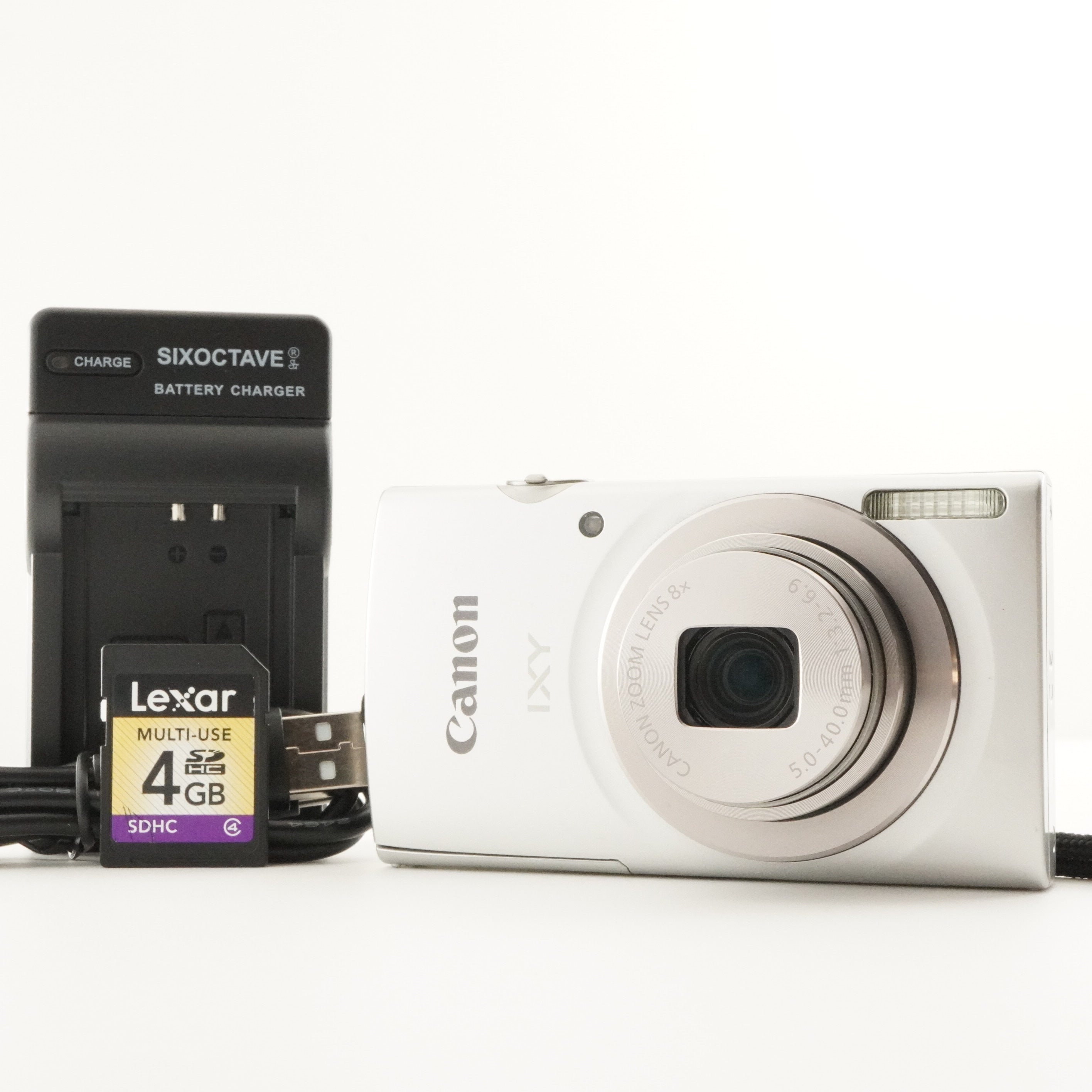 Canon IXY 180 Silver With 4GB SDHC Card Digital Camera from Japan