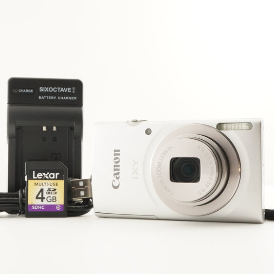 Canon IXY 180 Silver With 4GB SDHC Card Digital Camera from Japan #8435