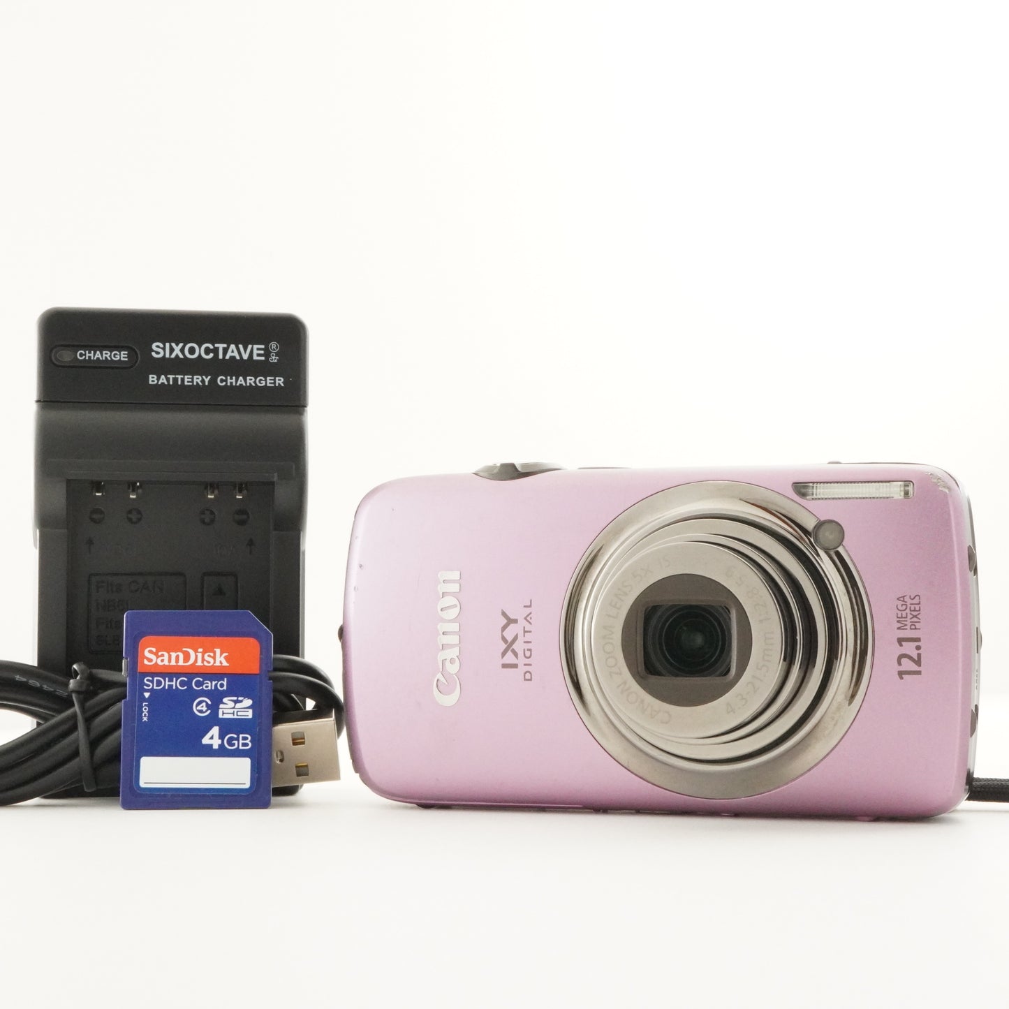 Canon IXY DIGITAL 930 IS Purple + 4GB SDHC Card Digital Camera from Japan #8438